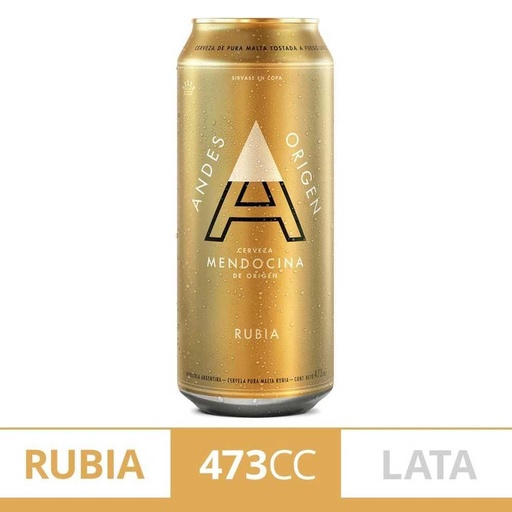[109014] Cerveza Andes Rubia Lata 473ml x 24u