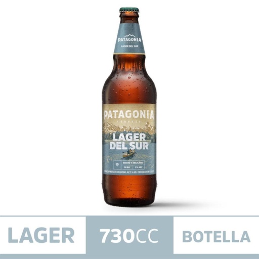 [109117] Cerveza Patagonia Lager Del Sur Bot 710ml x 6u