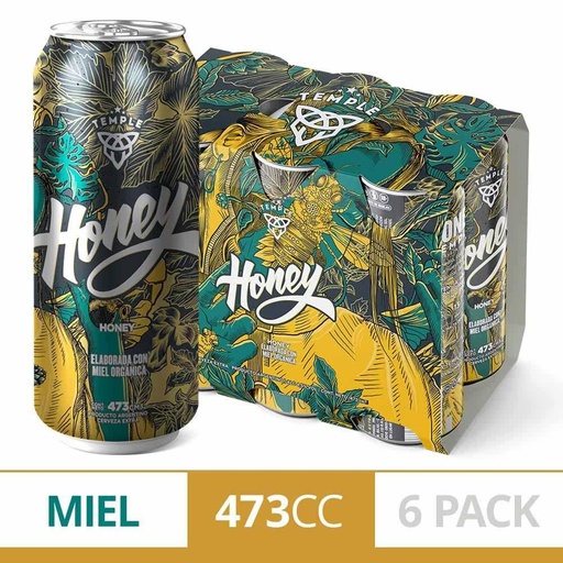 [109182] Cerveza Temple Honey Lata 473ml x 24u