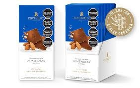 [211019] Chococolate Con Almendras Partidas Cachafaz Tableta Display x 12u