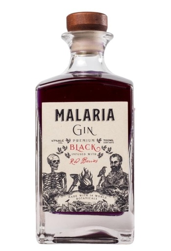 [114050] Gin Malaria Black 700ml x 1u