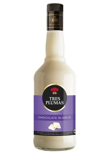 [117076] Licor Tres Plumas Chocolate Blanco 750 750ml x 6u