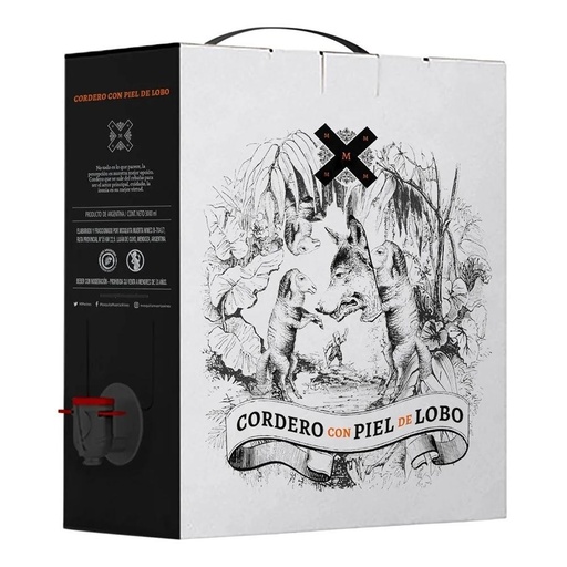 [127235] Vino Cordero Con Piel De Lobo Estuche Caja BAG IN BOX 3L 3l x 4u
