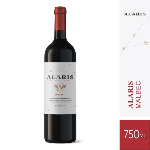 [127422] Vino Trapiche Alaris Malbec 750ml x 6u