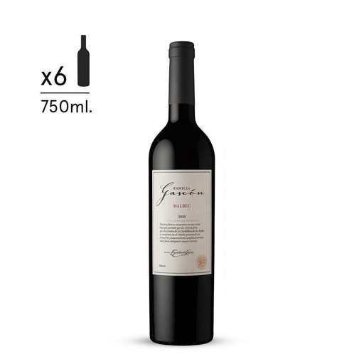 [127435] Vino Familia Gascon Malbec 750ml x 6u
