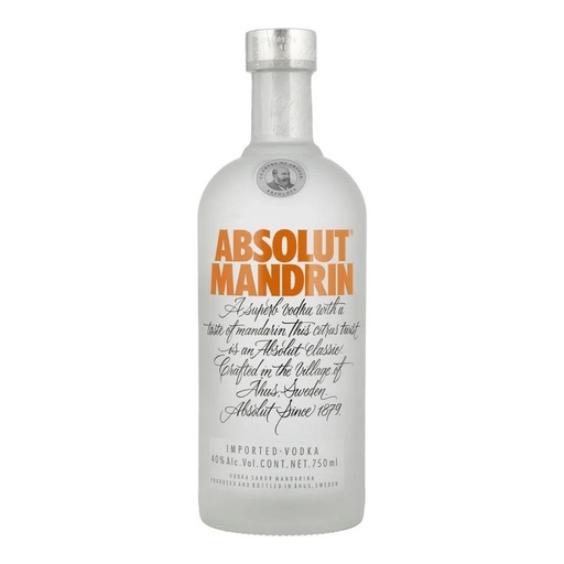 [128007] Vodka Absolut Mandarina 750ml x 1u
