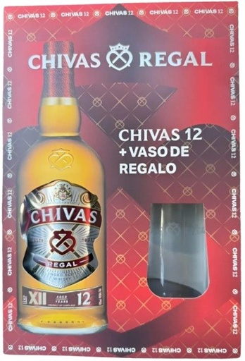 [129158] Giftpack Whisky Chivas con  Vaso Por Unidad 1l x 1u