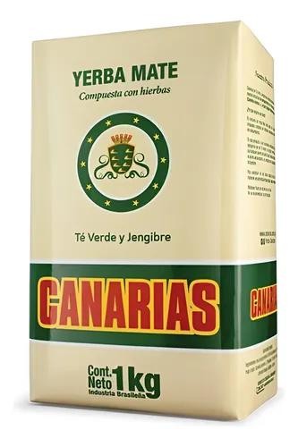 [229025] Yerba Canarias Te verde hierbas y jengibre  1kg x 20u