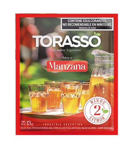 [102018] Jugos en Polvo Torasso Sabor Manzana Rinde 2L 13gr x 24u