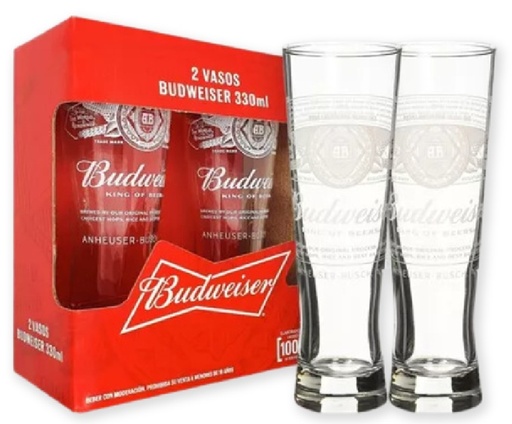 [402060] Vaso TwoPack Budweiser  x 2u