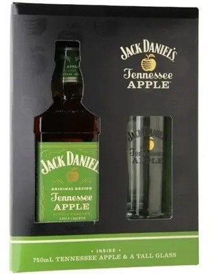 [129185] GiftPack Jack Daniels  Apple + Vaso 750ml x 1u