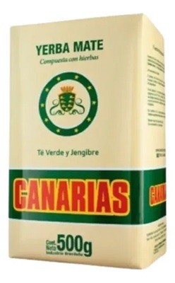 [229035] Yerba Canarias Te verde hierbas y jengibre  500gr x 1u