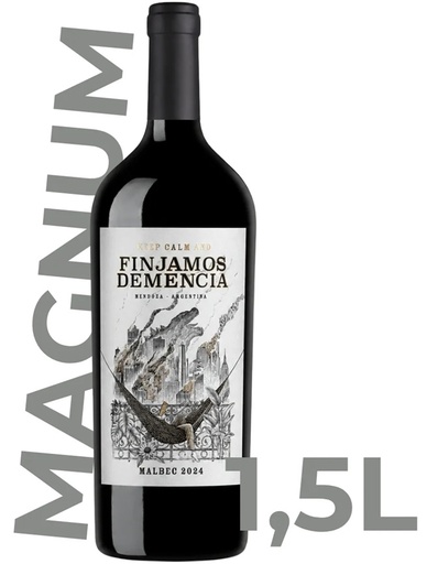 [127626] Vino Finjamos Demencia Malbec Botellon 1,5l x 6u
