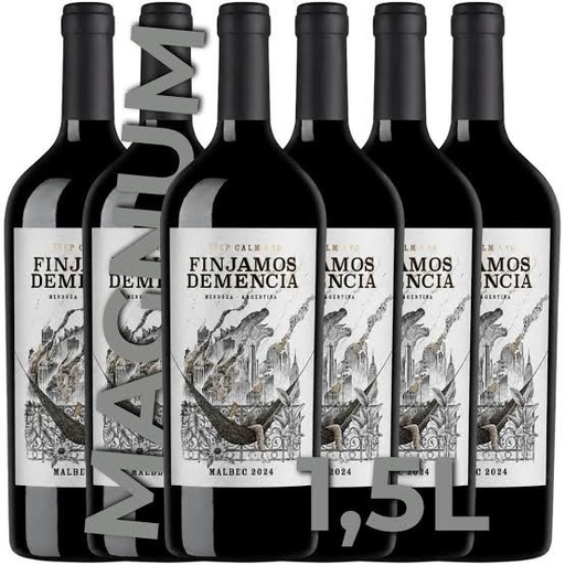 [127626] Vino Finjamos Demencia Malbec Botellon 1,5l x 6u