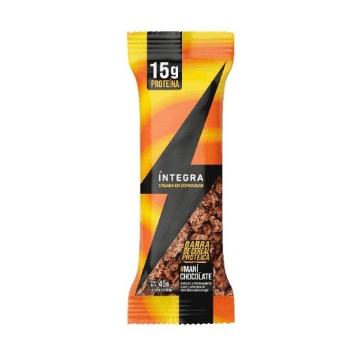 [205014] Integra Barra de Maní con Chocolate 45gr x 10u