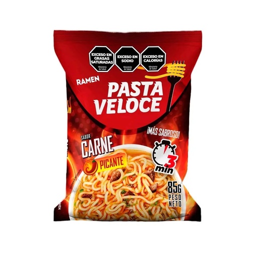 [215044] Ramen Veloce Carne picante Unidad 85gr x 1u